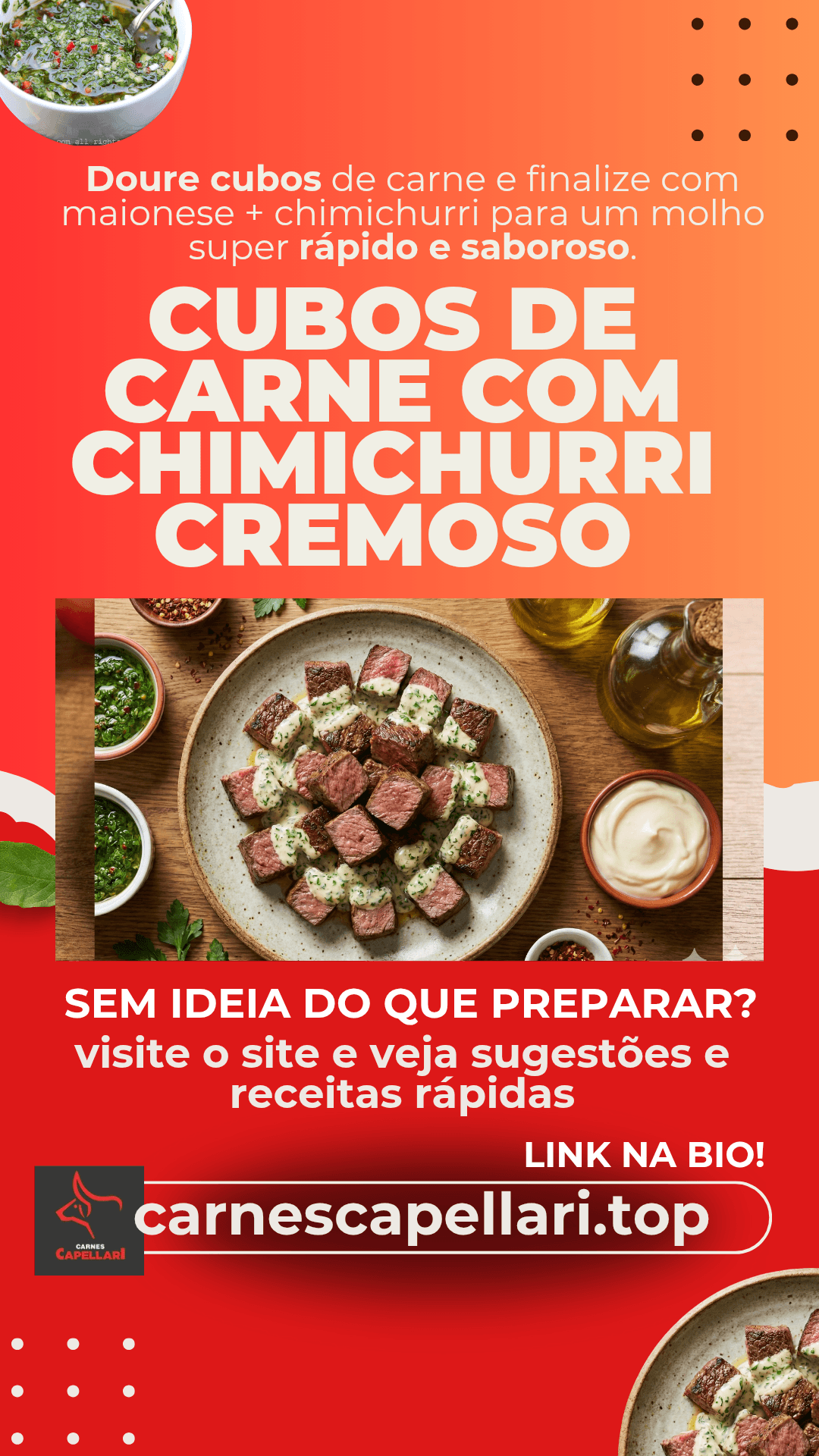 Cubos de Carne Chimichurri